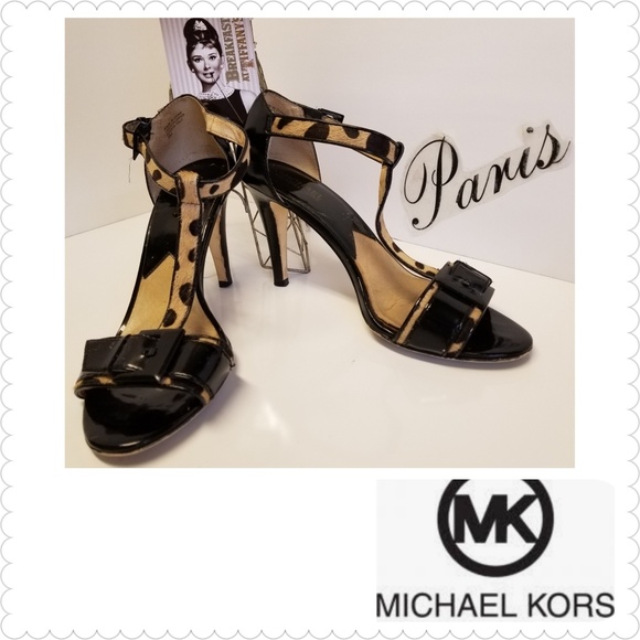 Michael Kors Shoes - MICHAEL KORS Calf- hair Leopard Heels Sandals